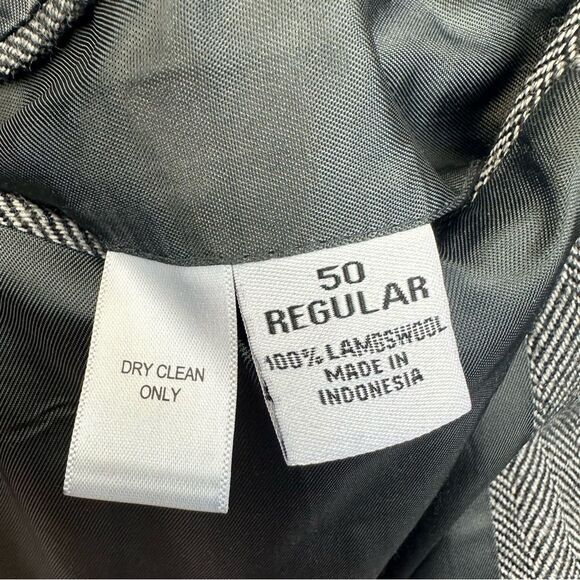 Joseph Feiss Blazer Mens‎ 50R Gray Lambs Wool 2 Button Business Casual Office - Picture 15 of 16